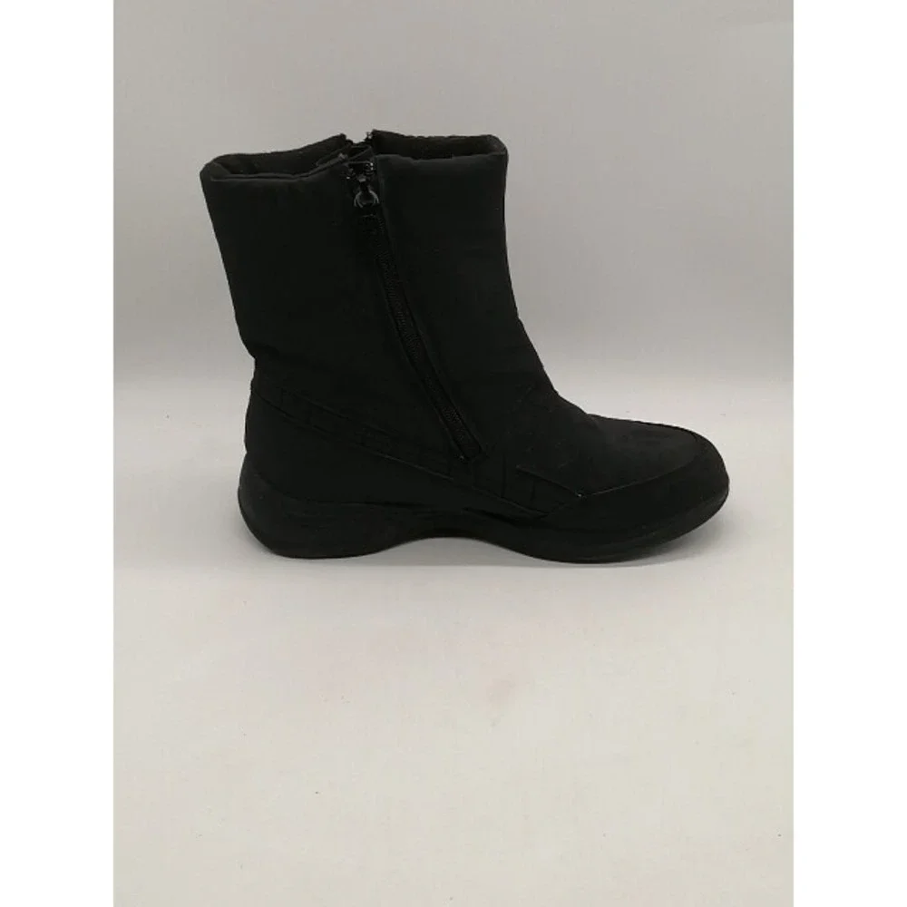 Totes Boots Womens Katelyn Black 10 All Weather Shoes Waterproof Mid Calf Zip